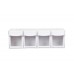 Plasdent 4-Bin Unit  - White Frame (23 ⅝" W x 8"H x 6 ½"D)